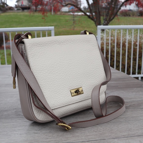 Fossil Handbags - Fossil cream crossbody bag purse tote